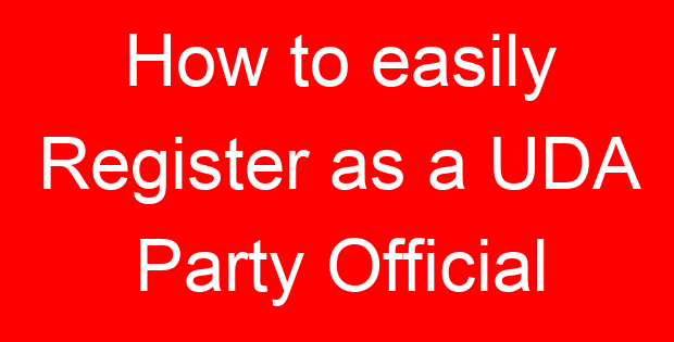 How to easily Register as a UDA Party Official