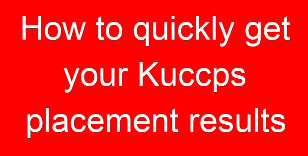 How to quickly get your Kuccps placement results
