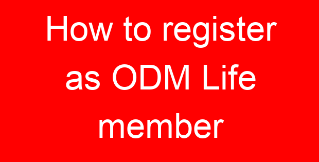 How to register as ODM Life member