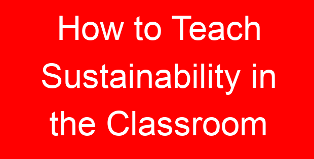 How to Teach Sustainability in the Classroom