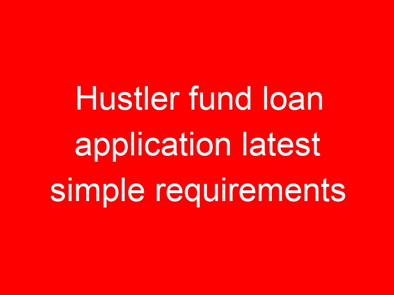 Hustler fund loan application latest simple requirements