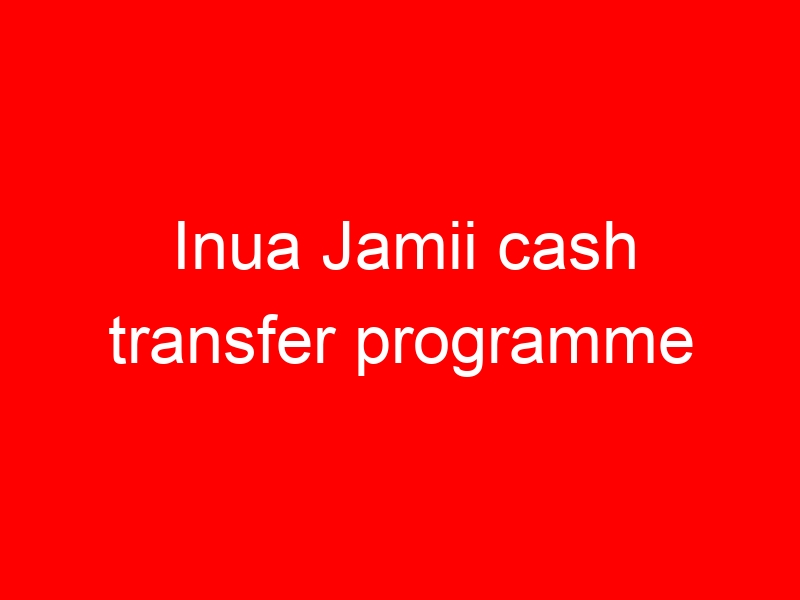 Inua Jamii cash transfer programme