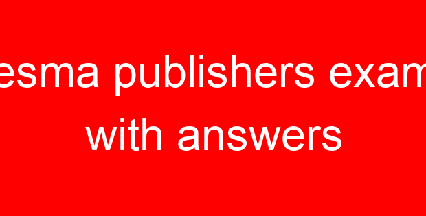 Jesma publishers exams with answers