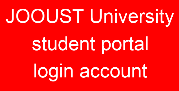 JOOUST University student portal login account