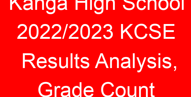 Kanga High School 2022/2023 KCSE Results Analysis, Grade Count
