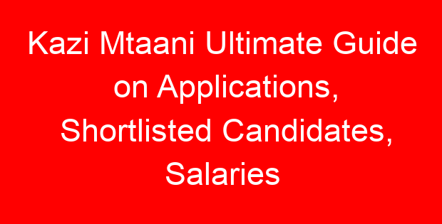 Kazi Mtaani Ultimate Guide on Applications, Shortlisted Candidates, Salaries