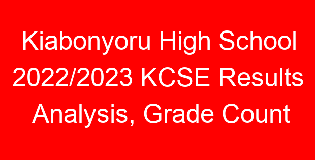 Kiabonyoru High School 2022/2023 KCSE Results Analysis, Grade Count