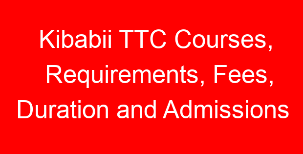Kibabii TTC Courses, Requirements, Fees, Duration and Admissions