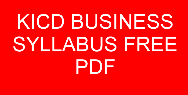 KICD BUSINESS SYLLABUS FREE PDF