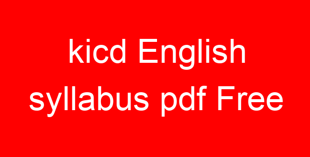 kicd English syllabus pdf Free