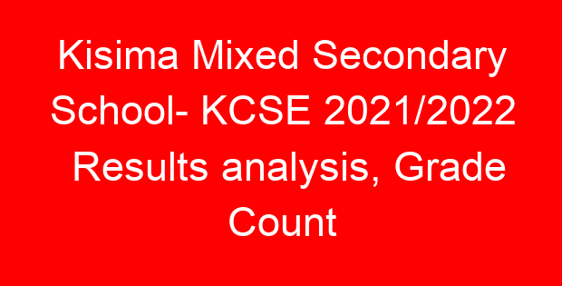 Kisima Mixed Secondary School- KCSE 2021/2022 Results analysis, Grade Count