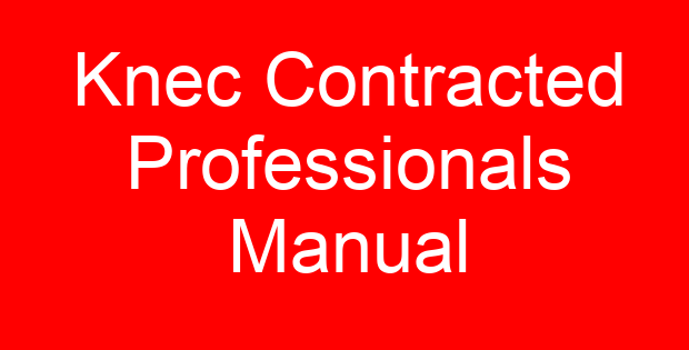 Knec Contracted Professionals Manual