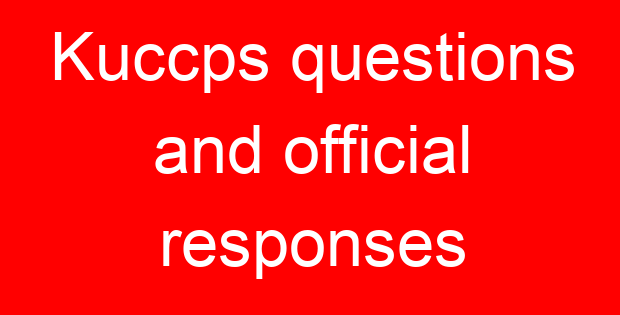 Kuccps questions and official responses