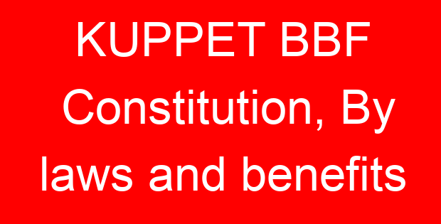 KUPPET BBF Constitution, By laws and benefits