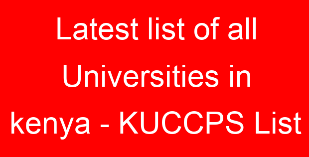 Latest list of all Universities in kenya – KUCCPS List