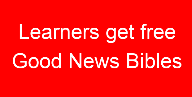 Learners get free Good News Bibles