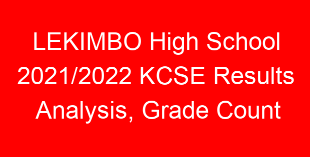 LEKIMBO High School 2021/2022 KCSE Results Analysis, Grade Count