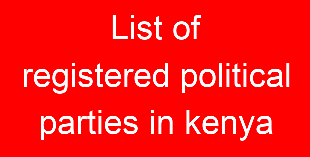 List of registered political parties in kenya