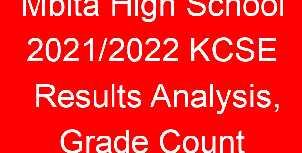 Mbita High School 2021/2022 KCSE Results Analysis, Grade Count