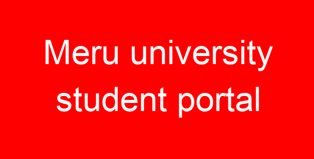 Meru university student portal