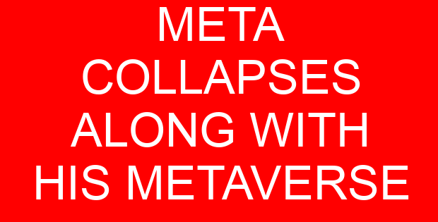 META COLLAPSES ALONG WITH HIS METAVERSE