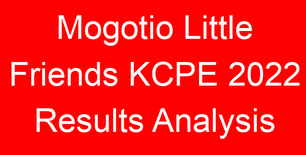 Mogotio Little Friends KCPE 2022 Results Analysis