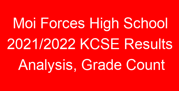 Moi Forces High School 2021/2022 KCSE Results Analysis, Grade Count