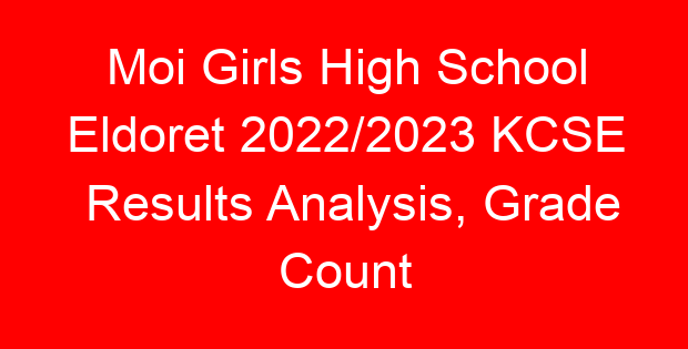 Moi Girls High School Eldoret 2022/2023 KCSE Results Analysis, Grade Count