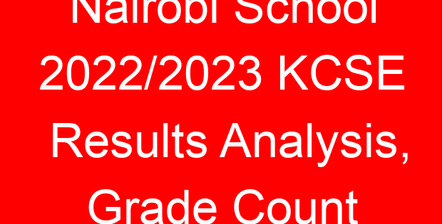 Nairobi School 2022/2023 KCSE Results Analysis, Grade Count