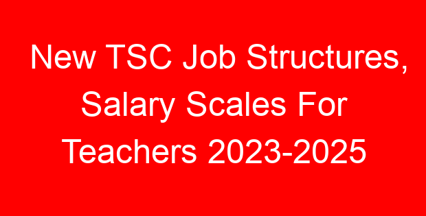 New TSC Job Structures, Salary Scales For Teachers 2023-2025