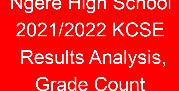 Ngere High School 2021/2022 KCSE Results Analysis, Grade Count
