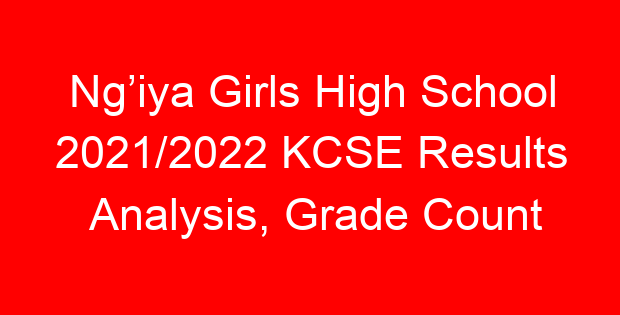Ng’iya Girls High School 2021/2022 KCSE Results Analysis, Grade Count
