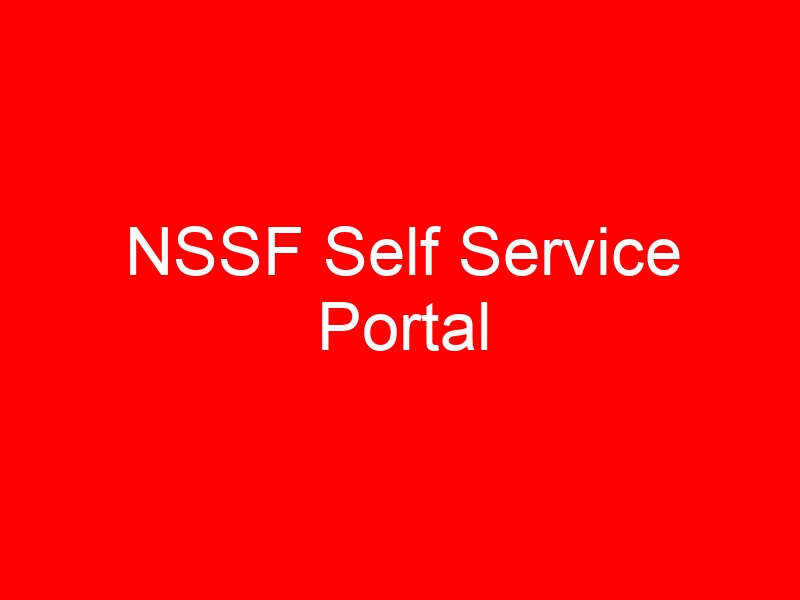 NSSF Self Service Portal