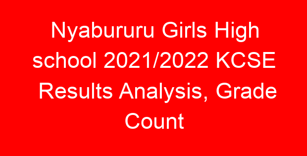 Nyabururu Girls High school 2021/2022 KCSE Results Analysis, Grade Count
