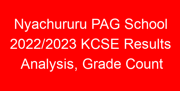 Nyachururu PAG School 2022/2023 KCSE Results Analysis, Grade Count