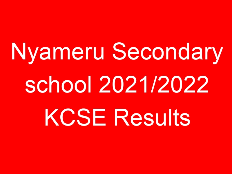 Nyameru Secondary school 2021/2022 KCSE Results Analysis, Grade Count