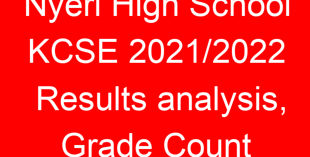 Nyeri High School KCSE 2021/2022 Results analysis, Grade Count