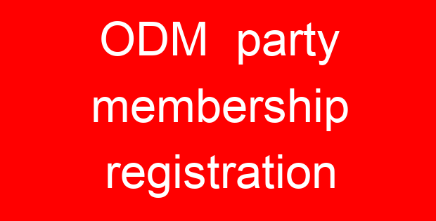 ODM  party membership registration