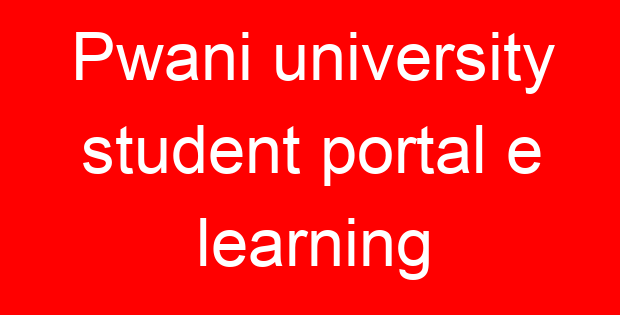 Pwani university student portal e learning