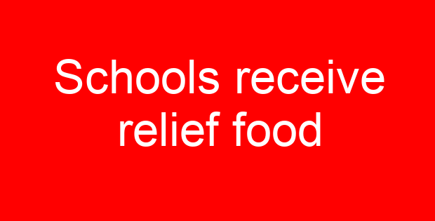 Schools receive relief food