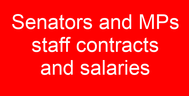 Senators and MPs staff contracts and salaries