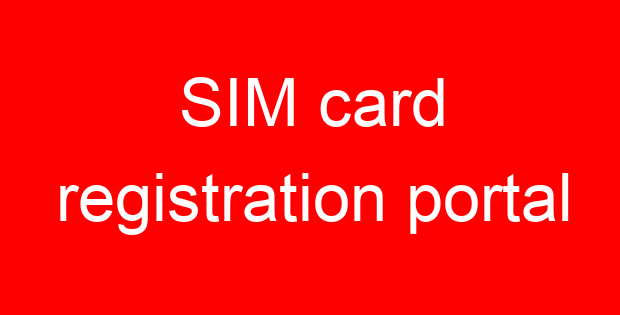 SIM card registration portal