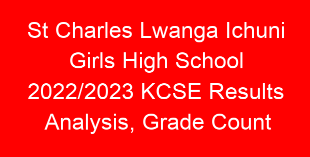 St Charles Lwanga Ichuni Girls High School 2022/2023 KCSE Results Analysis, Grade Count