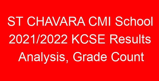 ST CHAVARA CMI School 2021/2022 KCSE Results Analysis, Grade Count
