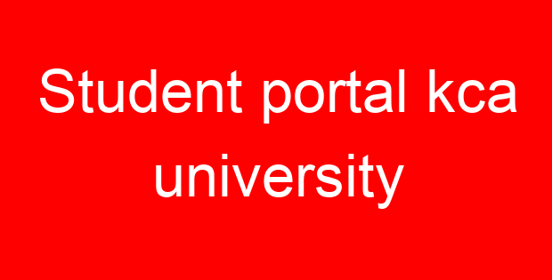 Student portal kca university