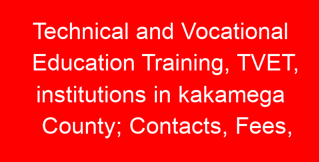 Technical and Vocational Education Training, TVET, institutions in kakamega County; Contacts, Fees, How to join and Requirements