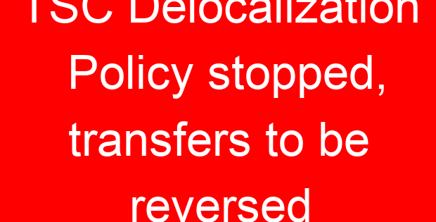 TSC Delocalization Policy stopped, transfers to be reversed