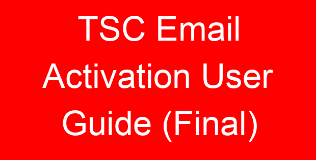 TSC Email Activation User Guide (Final)