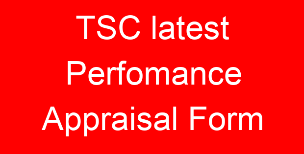 TSC latest Perfomance Appraisal Form