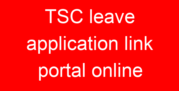 TSC leave application link portal online